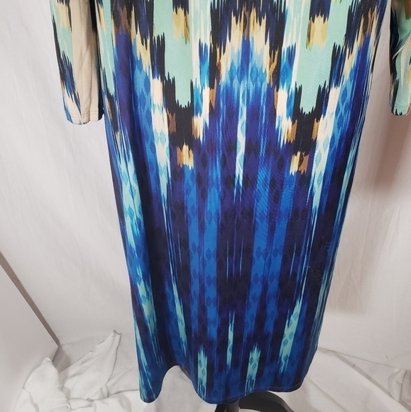 Fresh of LA Blue Multicolored Dress Sz 2X - Picture 6 of 8